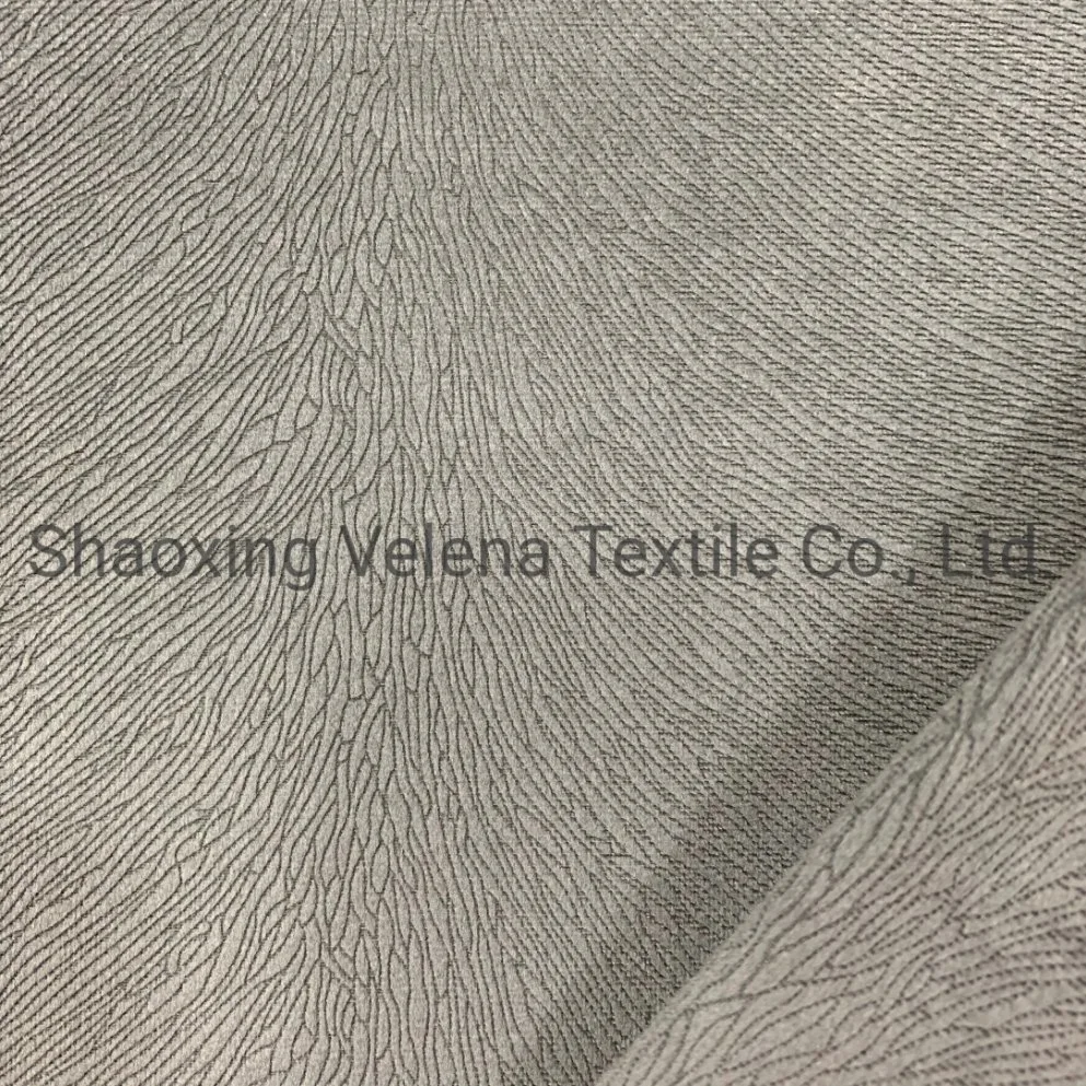 100% Polyester Sofa Fabric Velvet with Glue Embossed Home Textile Fabrics for Furniture