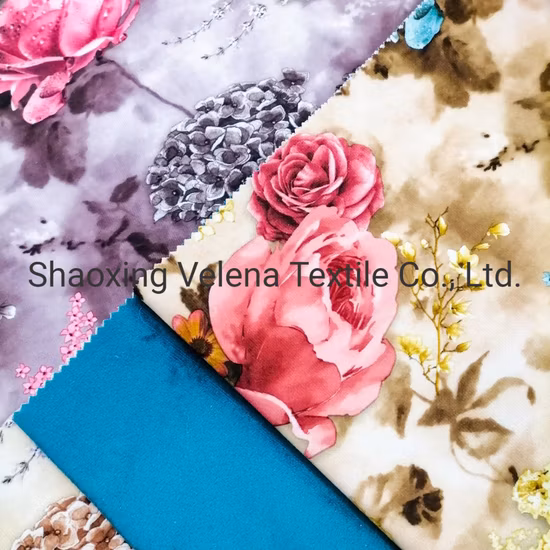 Luxury Classic Wholesaler Supplier Polyester FDY Fudan Holland Velvet Print with Foil Upholstery Furniture Fabric